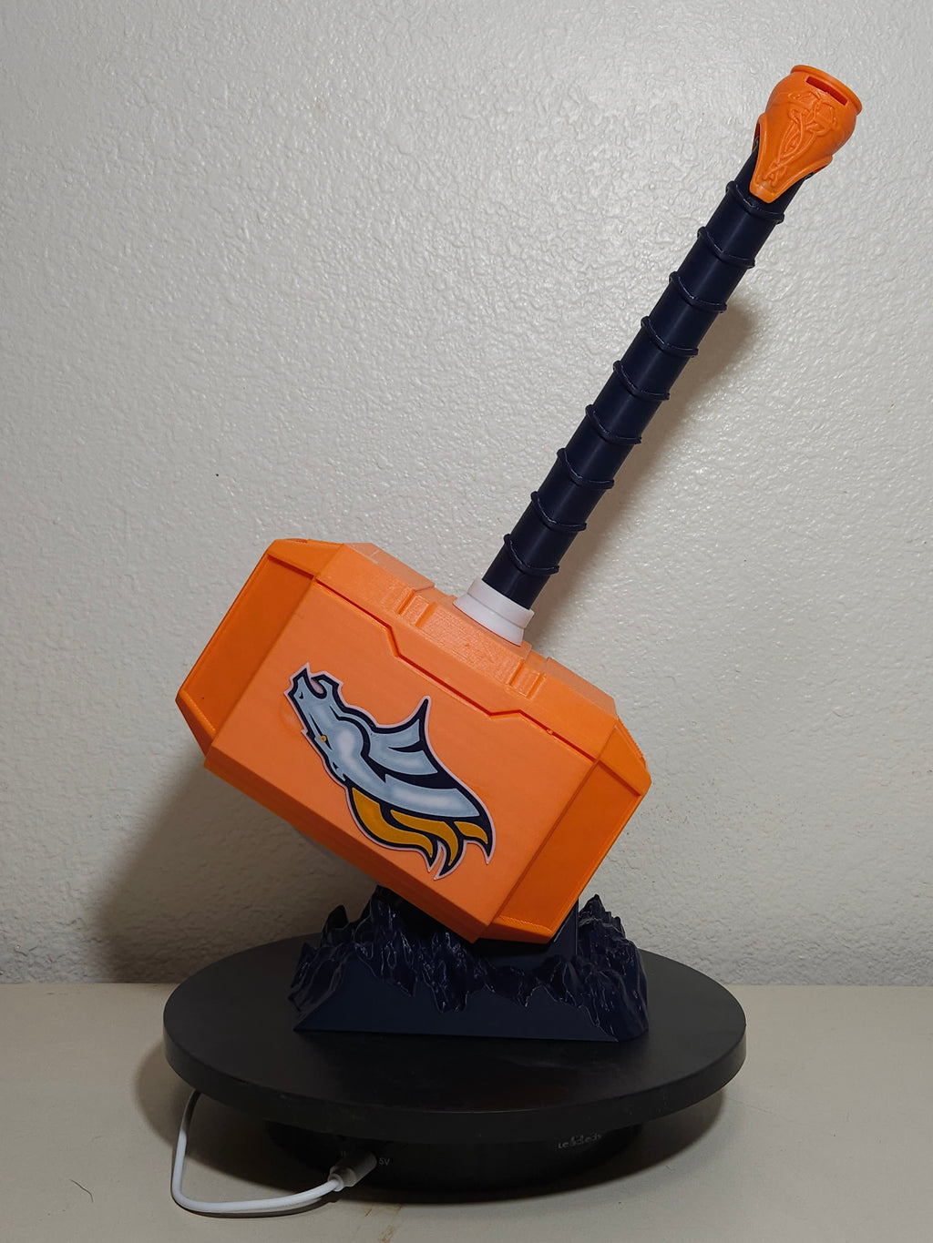 Custom 3D Printed Sports Thor Hammer - Team Logo Edition