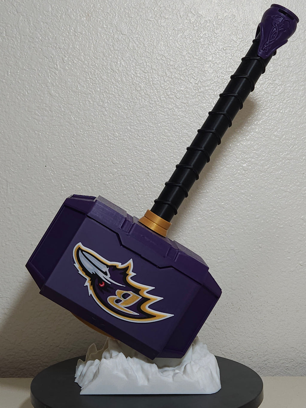 Custom 3D Printed Sports Thor Hammer - Team Logo Edition