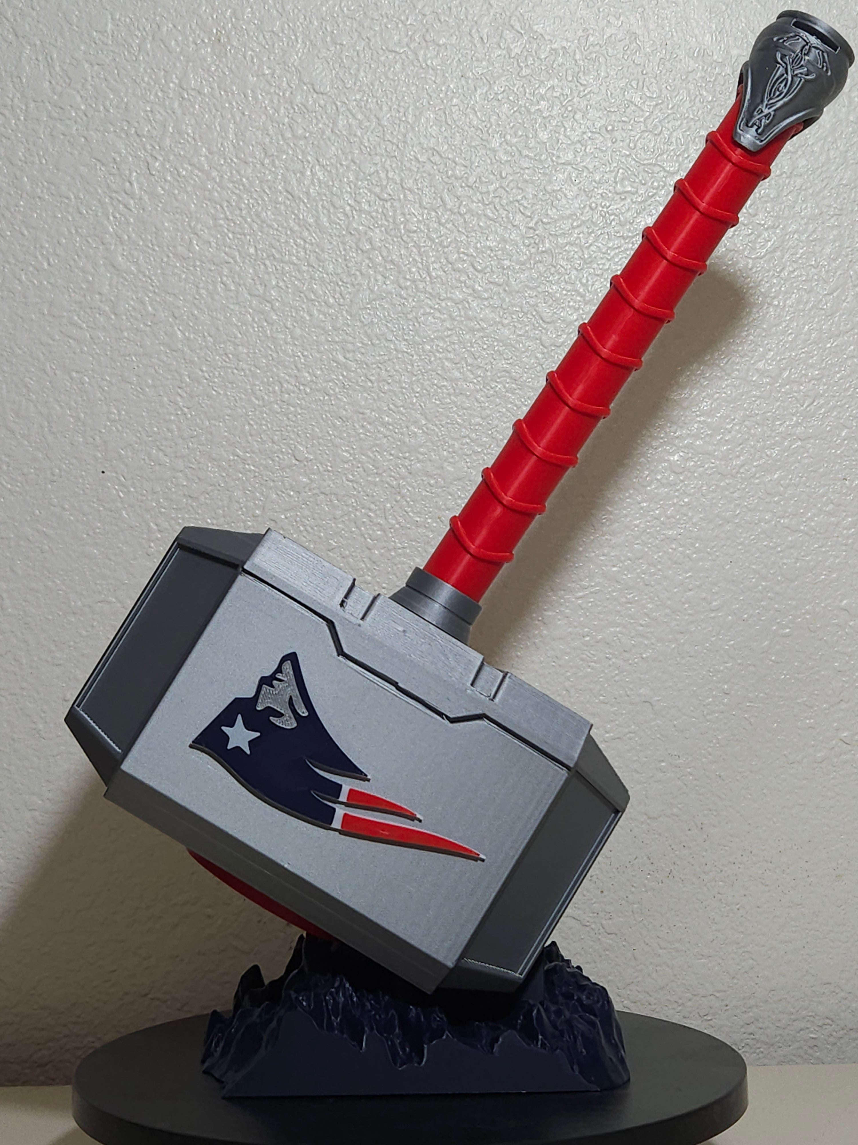 Custom 3D Printed Sports Thor Hammer - Team Logo Edition