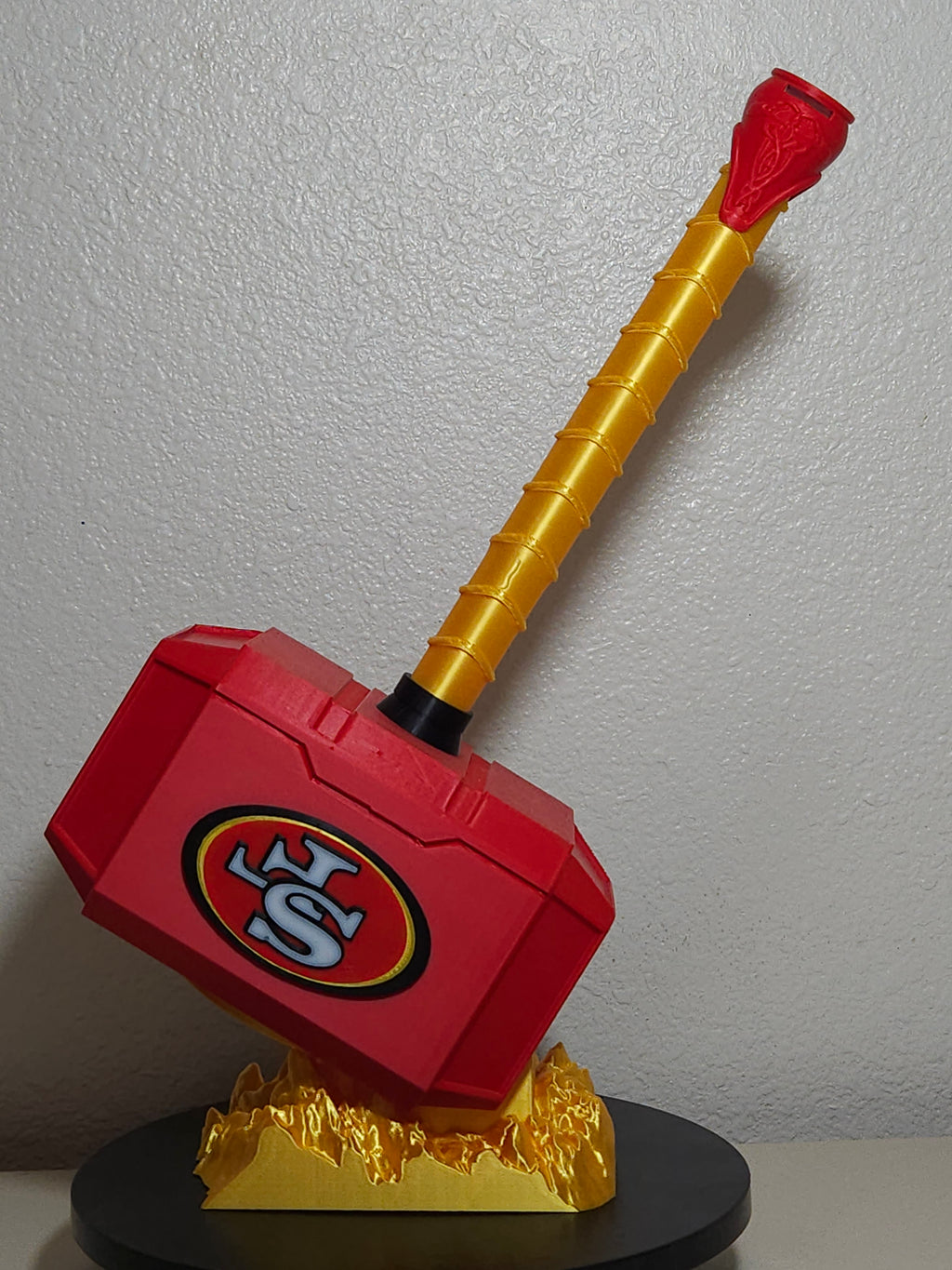 Custom 3D Printed Sports Thor Hammer - Team Logo Edition