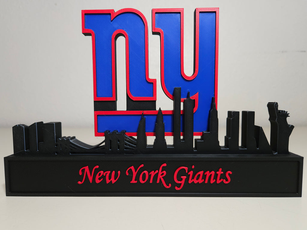 3D Printed City Skyline with Team Logo
