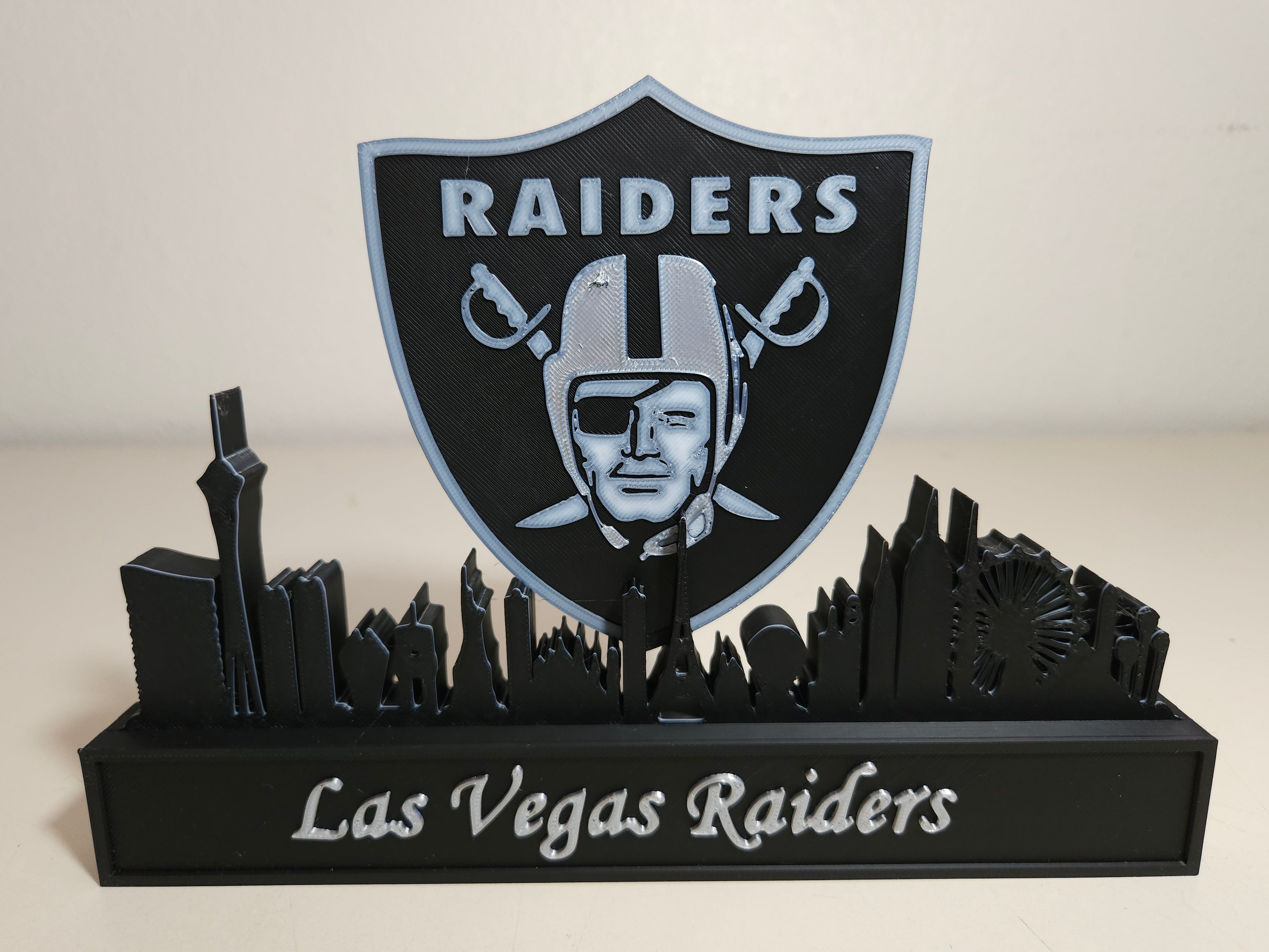 3D Printed City Skyline with Team Logo