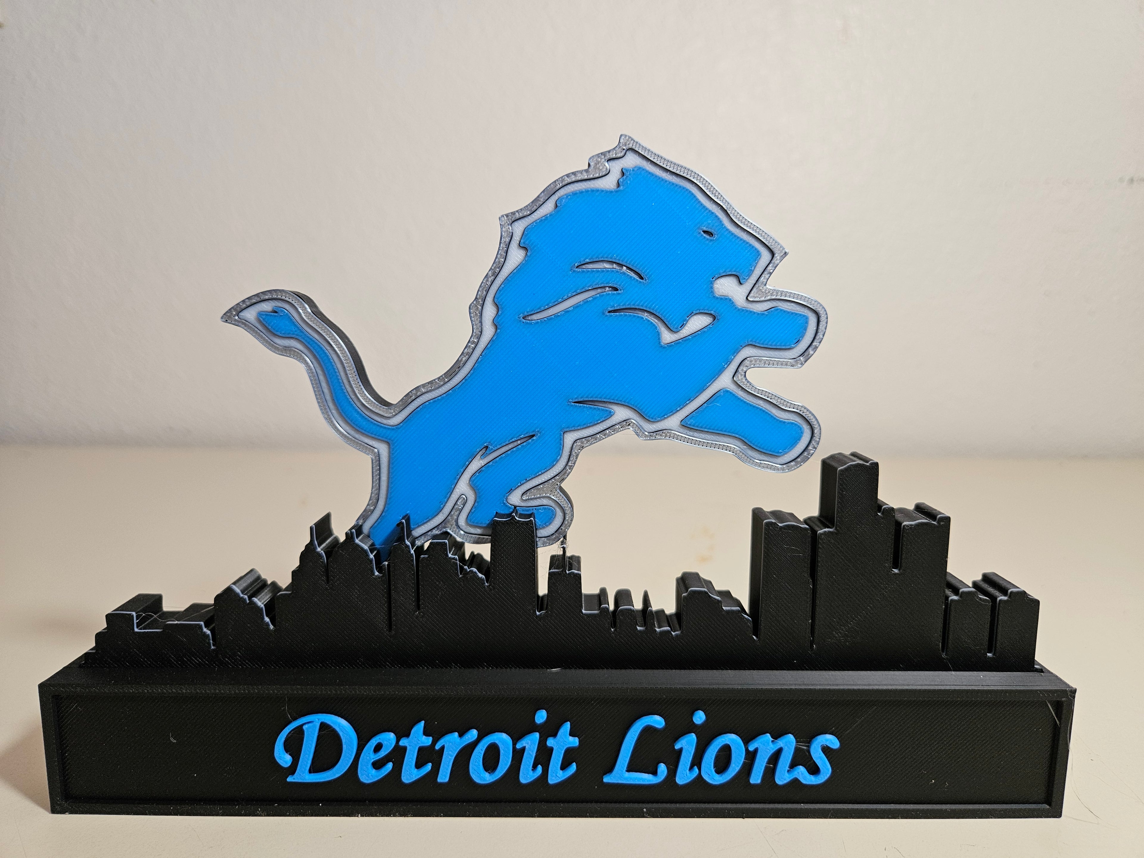 3D Printed City Skyline with Team Logo