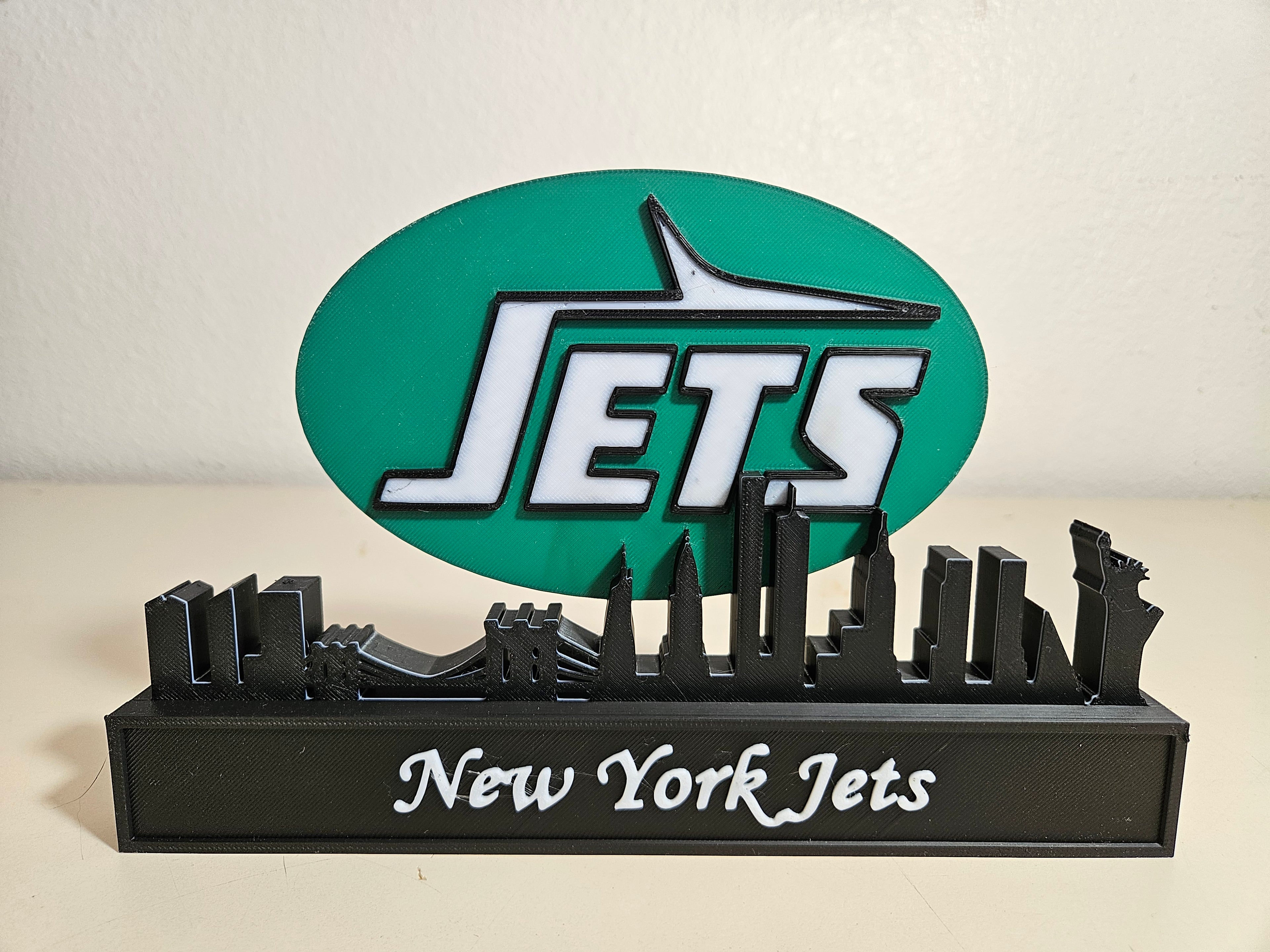 3D Printed City Skyline with Team Logo