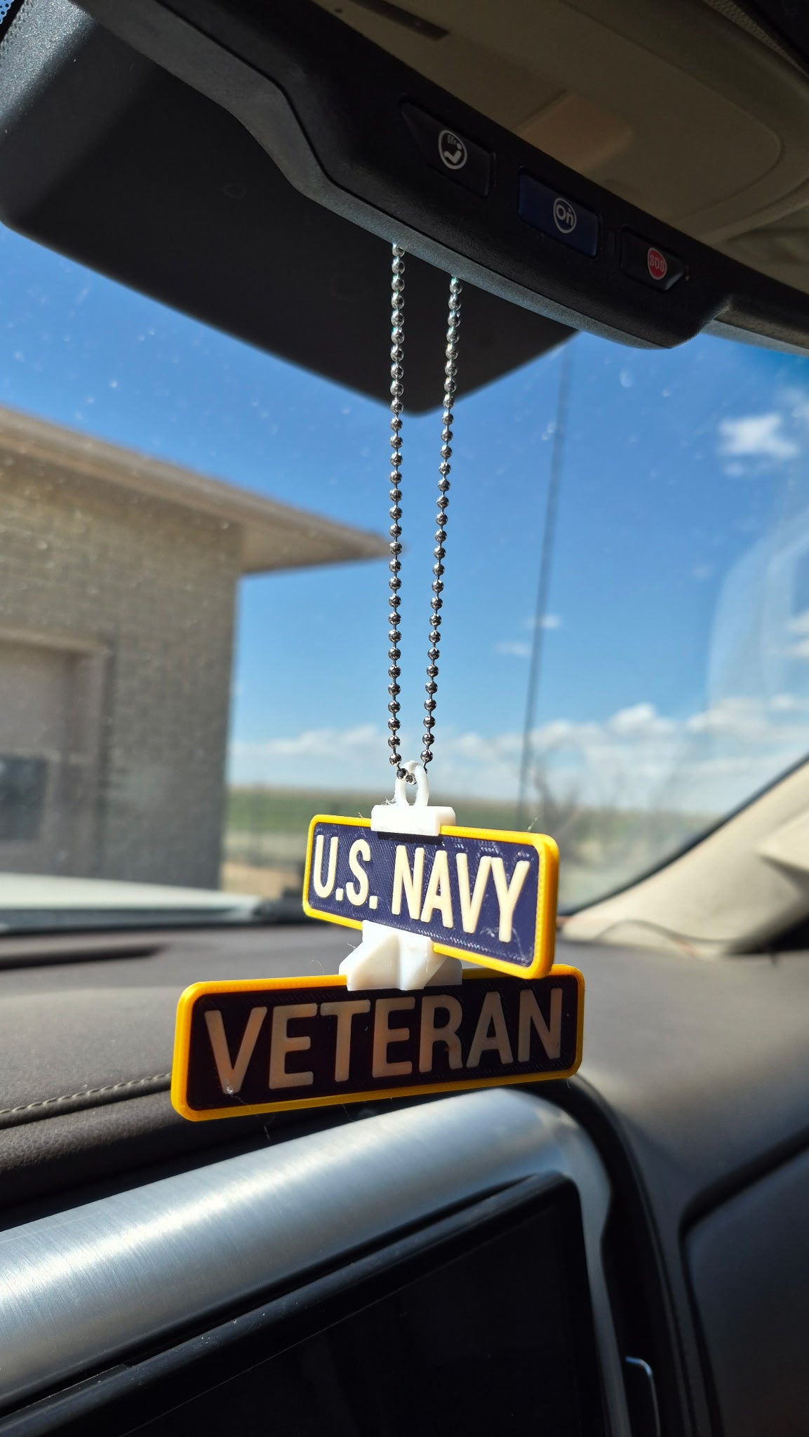 Custom 3D Printed Mini Street Sign Car Charm