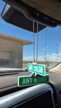 Custom 3D Printed Mini Street Sign Car Charm