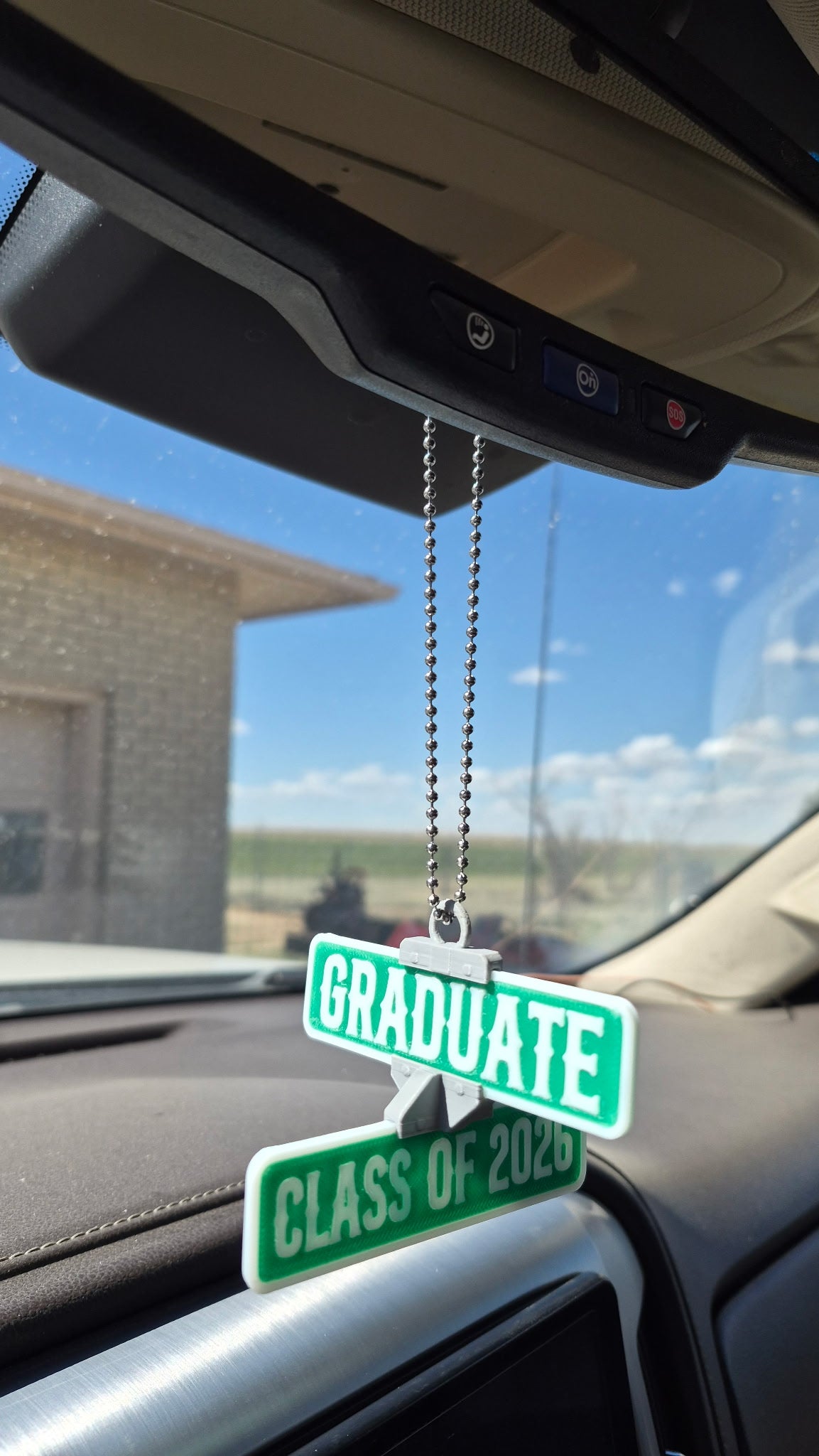 Custom 3D Printed Mini Street Sign Car Charm
