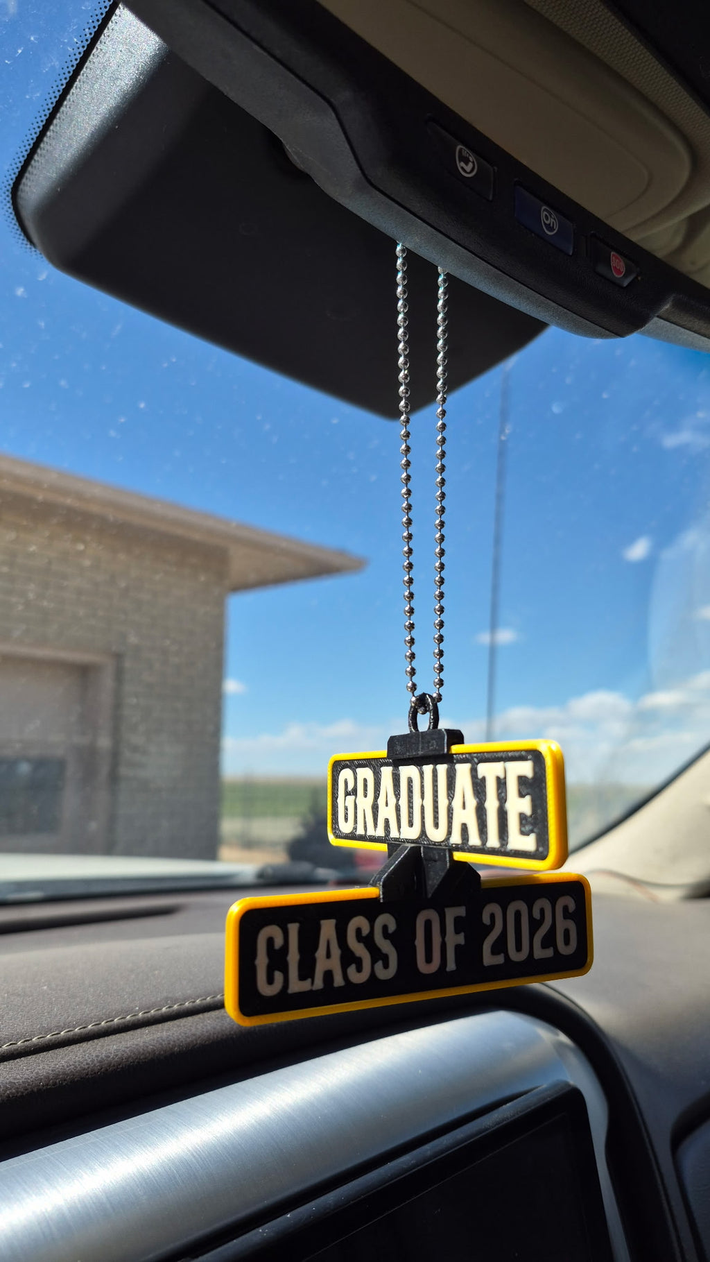 Custom 3D Printed Mini Street Sign Car Charm