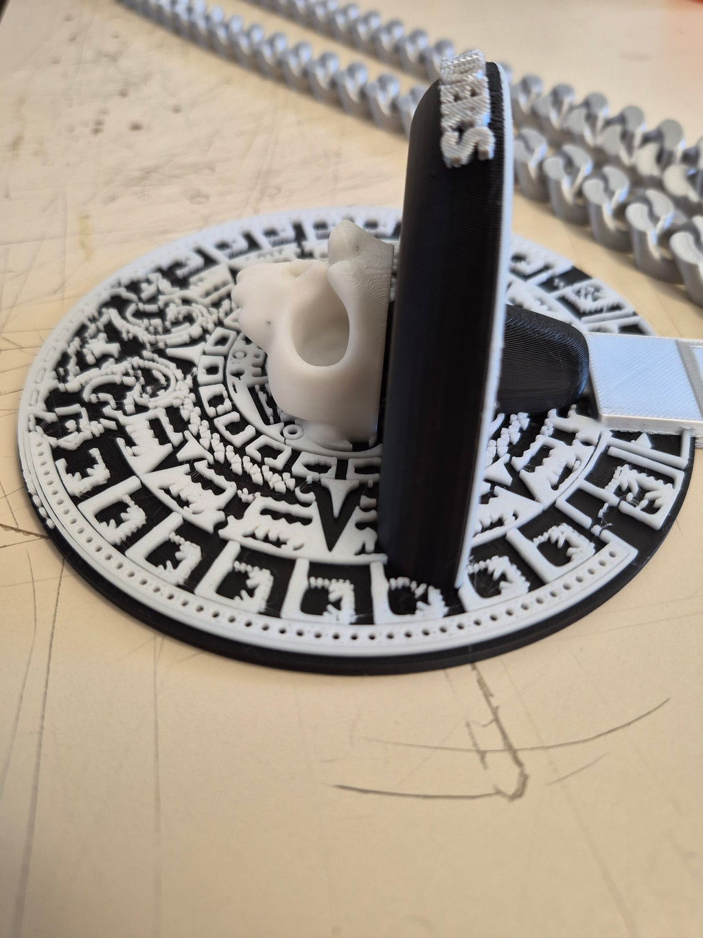 Aztec Calavera Calendar Necklace