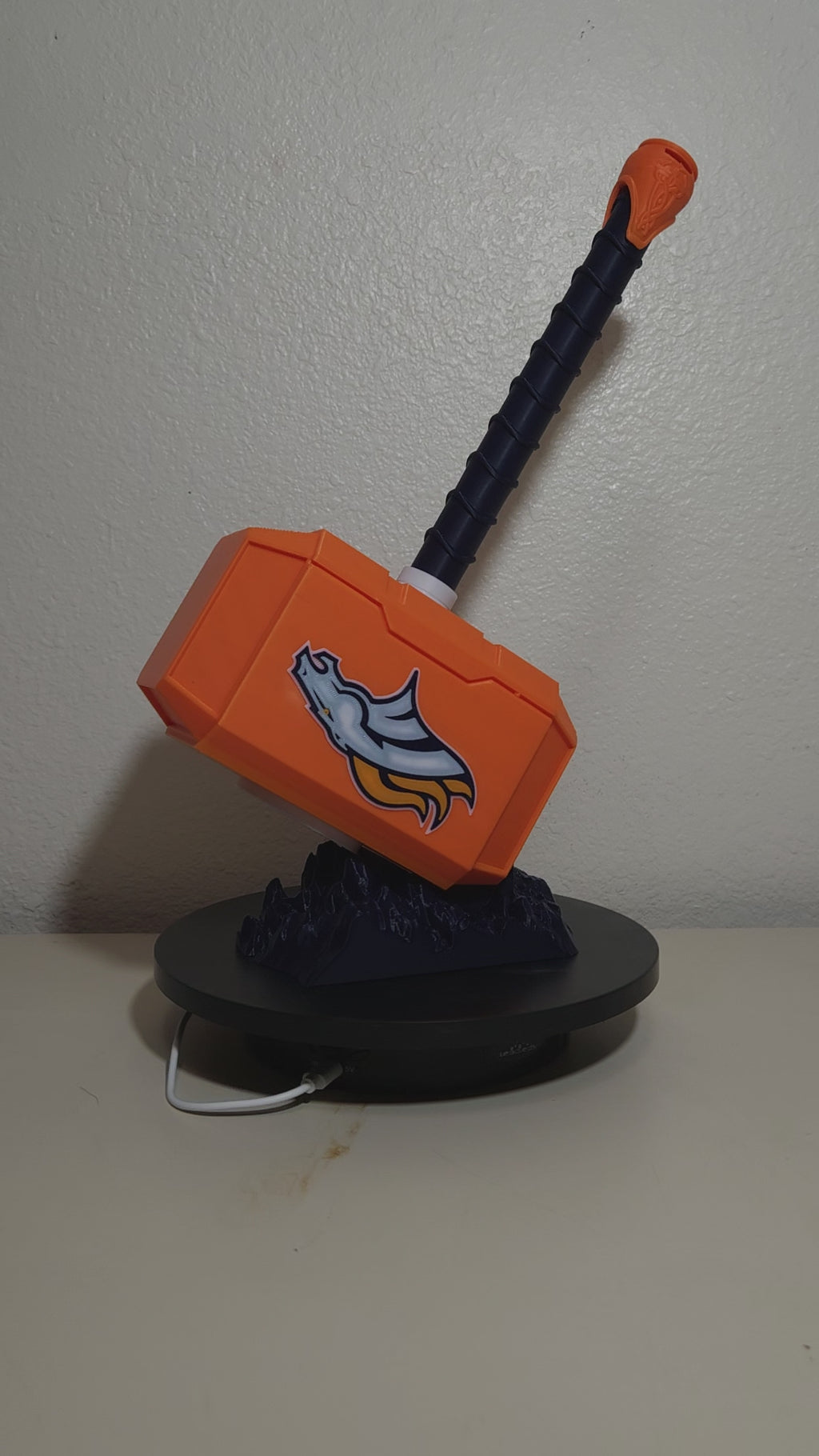 Custom 3D Printed Sports Thor Hammer - Team Logo Edition