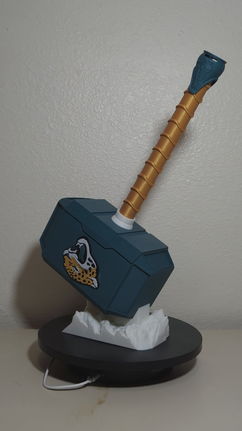Custom 3D Printed Sports Thor Hammer - Team Logo Edition