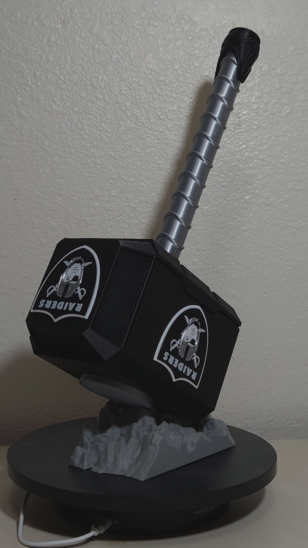 Custom 3D Printed Sports Thor Hammer - Team Logo Edition