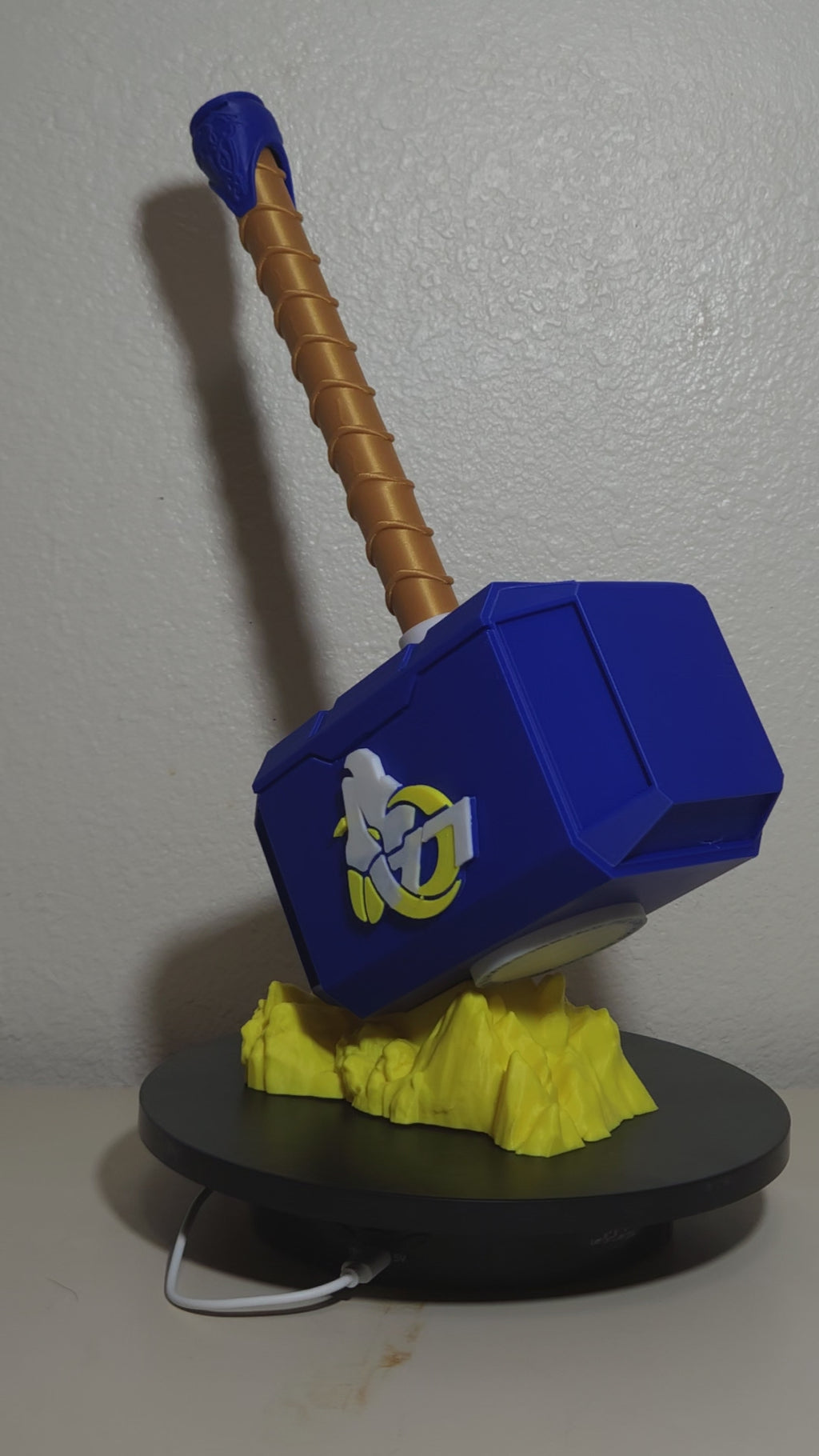 Custom 3D Printed Sports Thor Hammer - Team Logo Edition
