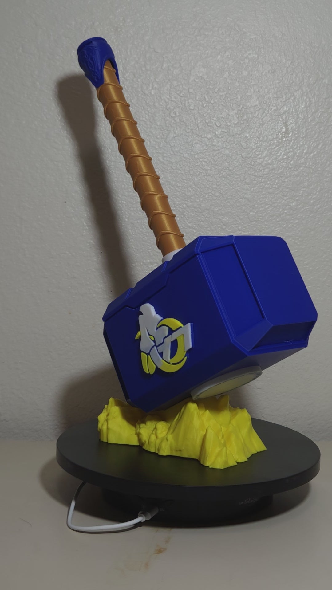 Custom 3D Printed Sports Thor Hammer - Team Logo Edition