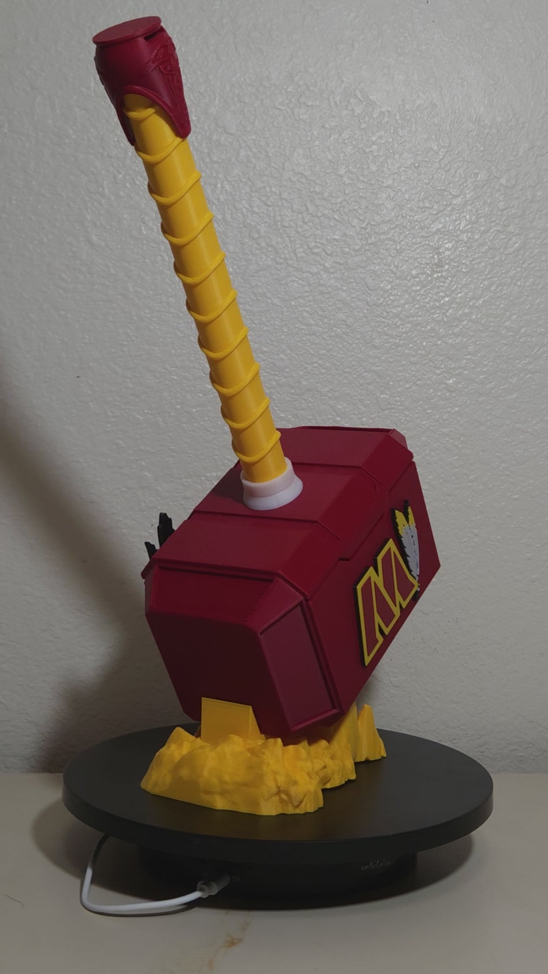 Custom 3D Printed Sports Thor Hammer - Team Logo Edition