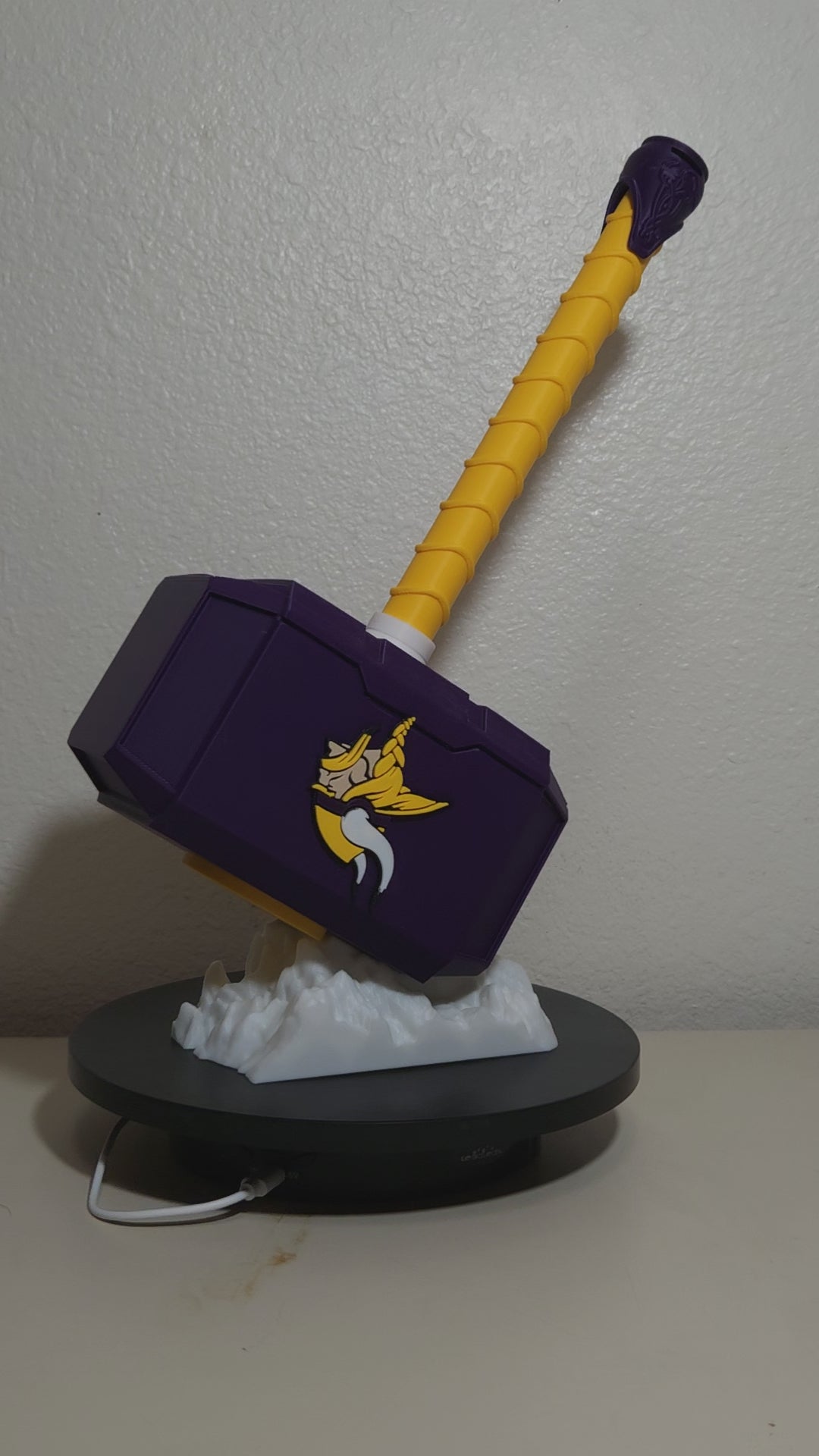 Custom 3D Printed Sports Thor Hammer - Team Logo Edition