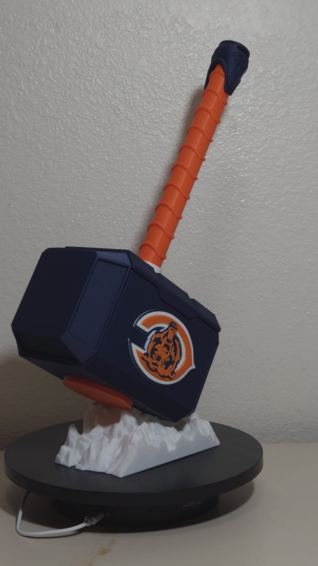 Custom 3D Printed Sports Thor Hammer - Team Logo Edition