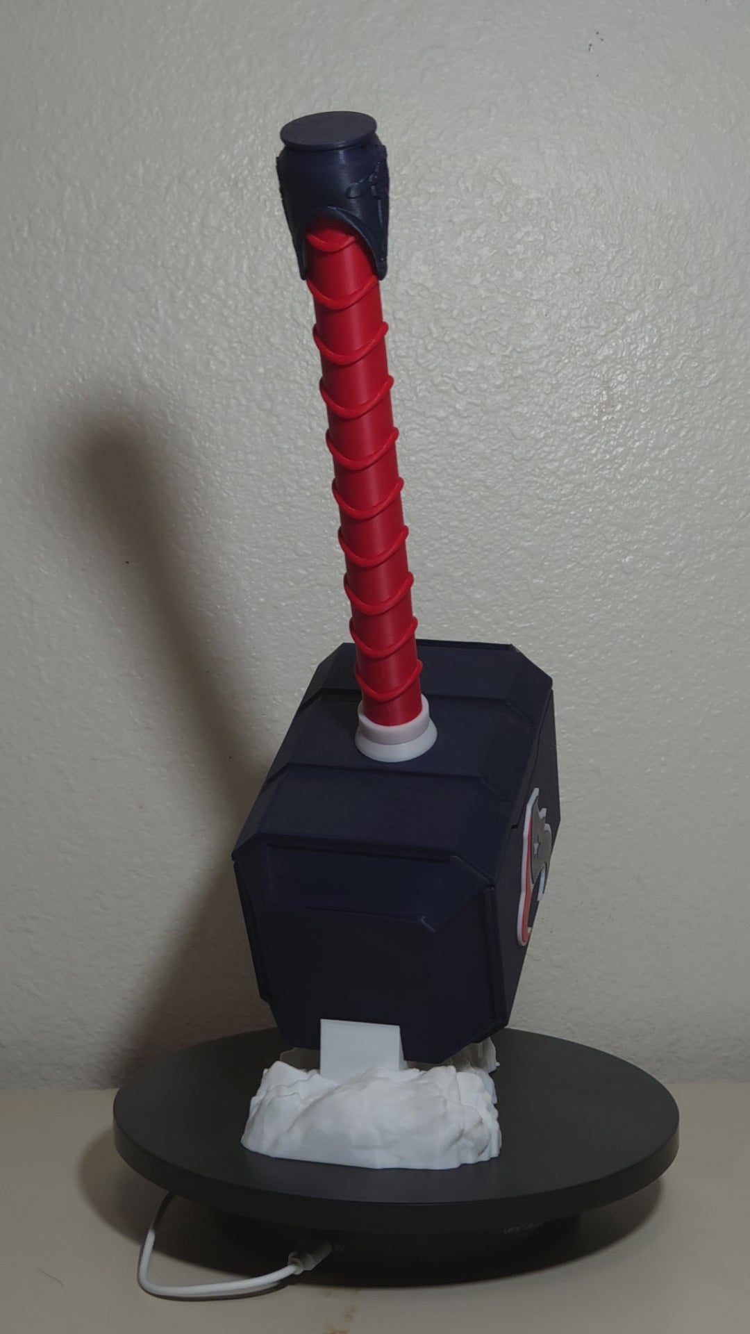 Custom 3D Printed Sports Thor Hammer - Team Logo Edition
